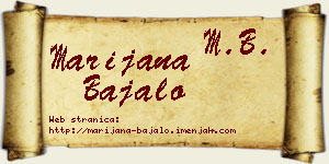 Marijana Bajalo vizit kartica